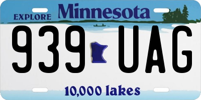 MN license plate 939UAG