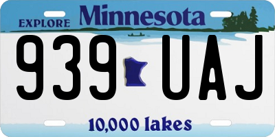 MN license plate 939UAJ