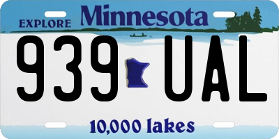 MN license plate 939UAL