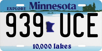 MN license plate 939UCE