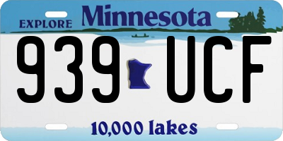 MN license plate 939UCF