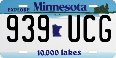 MN license plate 939UCG