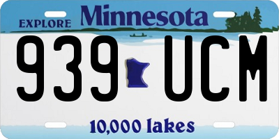 MN license plate 939UCM