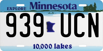 MN license plate 939UCN
