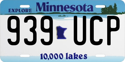 MN license plate 939UCP