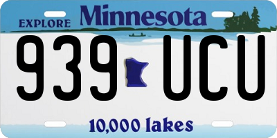 MN license plate 939UCU