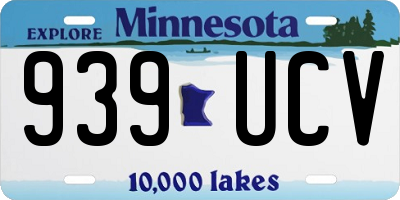 MN license plate 939UCV