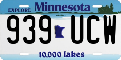 MN license plate 939UCW