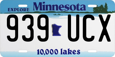 MN license plate 939UCX