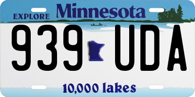 MN license plate 939UDA