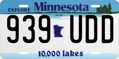 MN license plate 939UDD