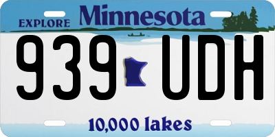 MN license plate 939UDH