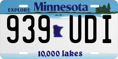 MN license plate 939UDI