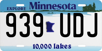 MN license plate 939UDJ
