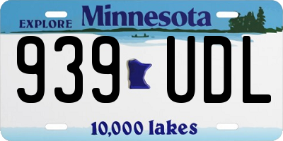 MN license plate 939UDL