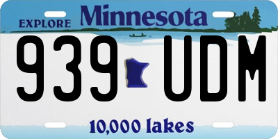 MN license plate 939UDM