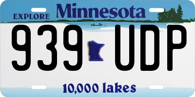 MN license plate 939UDP