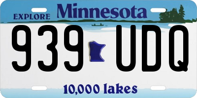 MN license plate 939UDQ