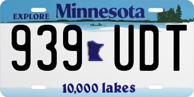 MN license plate 939UDT