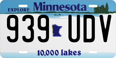 MN license plate 939UDV