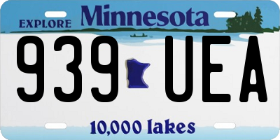 MN license plate 939UEA