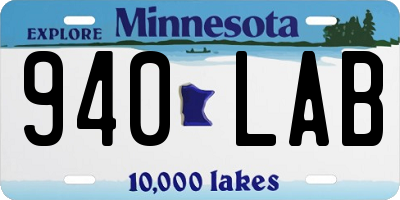 MN license plate 940LAB