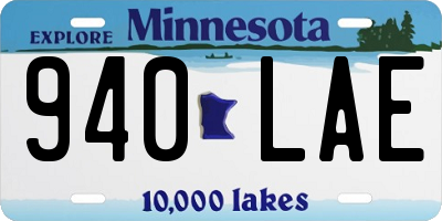 MN license plate 940LAE
