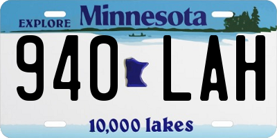 MN license plate 940LAH