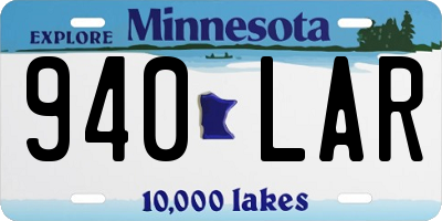 MN license plate 940LAR