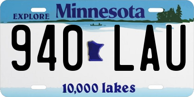 MN license plate 940LAU