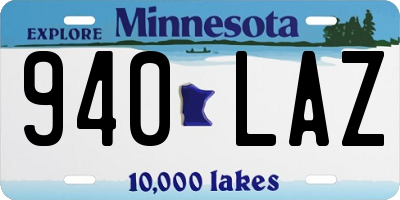 MN license plate 940LAZ