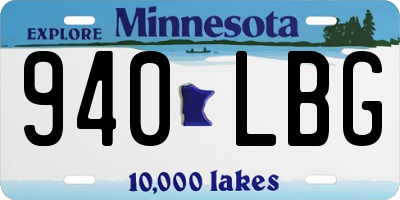 MN license plate 940LBG