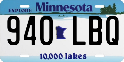 MN license plate 940LBQ