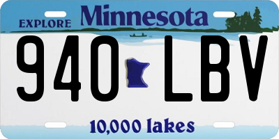 MN license plate 940LBV