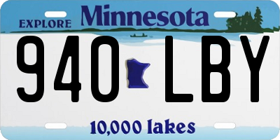 MN license plate 940LBY
