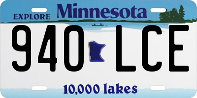 MN license plate 940LCE