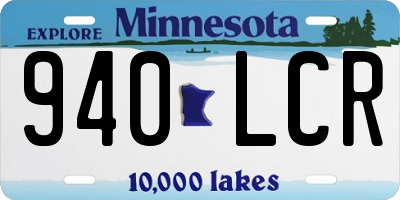 MN license plate 940LCR