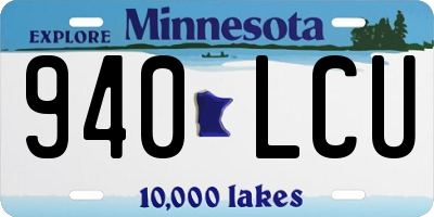 MN license plate 940LCU