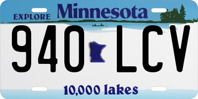 MN license plate 940LCV
