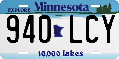 MN license plate 940LCY