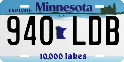 MN license plate 940LDB
