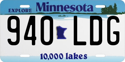 MN license plate 940LDG