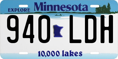 MN license plate 940LDH
