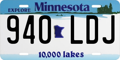 MN license plate 940LDJ