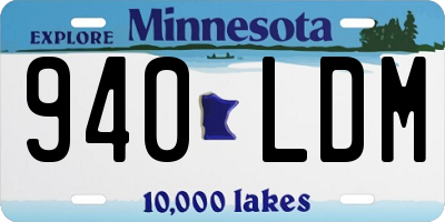 MN license plate 940LDM