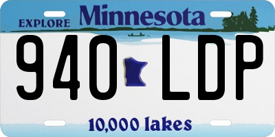 MN license plate 940LDP