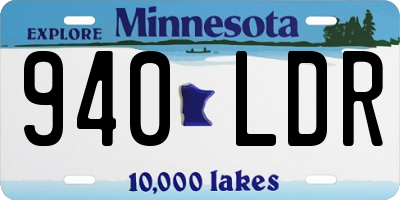 MN license plate 940LDR