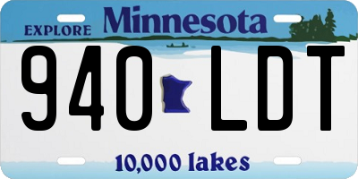 MN license plate 940LDT