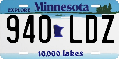 MN license plate 940LDZ