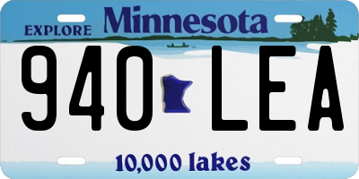 MN license plate 940LEA